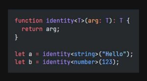 TypeScript generic function example with type parameter T